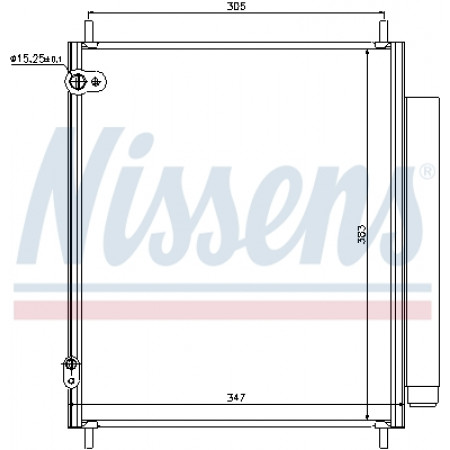 Condensor, airconditioning Condensor airco Met droger CITROEN C-ZERO MITSUBISHI I PEUGEOT ION Elektrisch 07.09- NISSENS NIS 940284