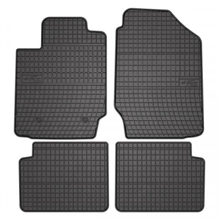 Conjunto de tapetes de borracha 4 peças conjunto básico dianteiro/traseiro cor preto TOYOTA COROLLA 01.02-10.07 station wagon FROGUM MMT A040 0801