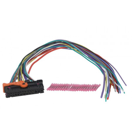 Kabelreparatursatz, Tür, Kabelbaum für Vordertür, 400 mm, Anzahl der Pins: 28, 05–25 mm, 23 Kabel, wärmeschrumpfbare Schnellkupplung mit Kleber, L/R, SKODA ROOMSTER 1.2–1.9D 03.06–05.15, AKUSAN K06W058AKN