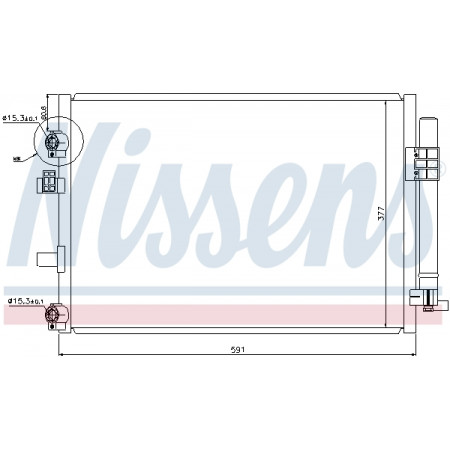 Condensatore, Climatizzatore Condensatore climatizzatore con essiccatore FORD C-MAX II GRAND C-MAX 1.6D 12.10-06.19 NISSENS NIS 940182