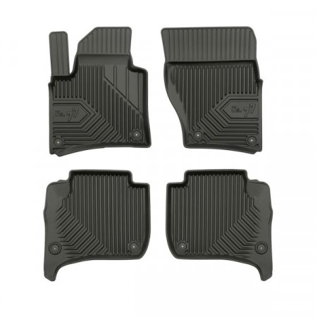 Jeu de tapis en caoutchouc Tapis de sol TPE 4 pcs conduits No. 77 ensemble avant/arrière couleur noir PORSCHE CAYENNE VW TOUAREG 01.10- FROGUM FRG77408265