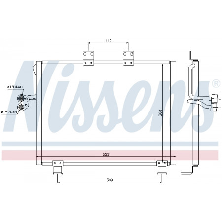 Condensador, aire acondicionado frío Jeep Wrangler 00 - NISSENS NIS 940017