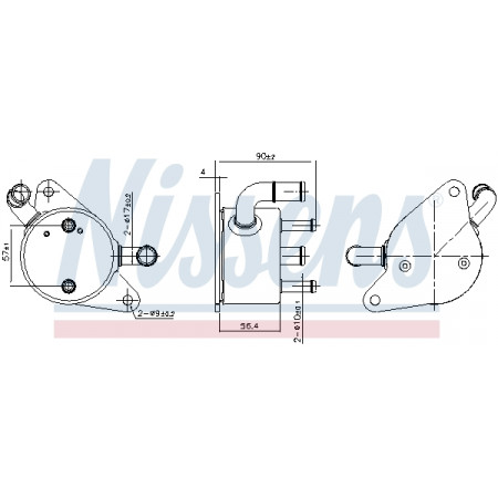 Ölkühler, Motoröl Ölkühler mit Gehäuse MAZDA 3 5 2.0 12.08- NISSENS NIS 91284