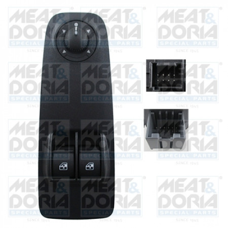 Interruptor, elevalunas Interruptor elevalunas delantero izquierdo FIAT DUCATO 2.0D-3.0D 07.06- MEAT & DORIA MD26518