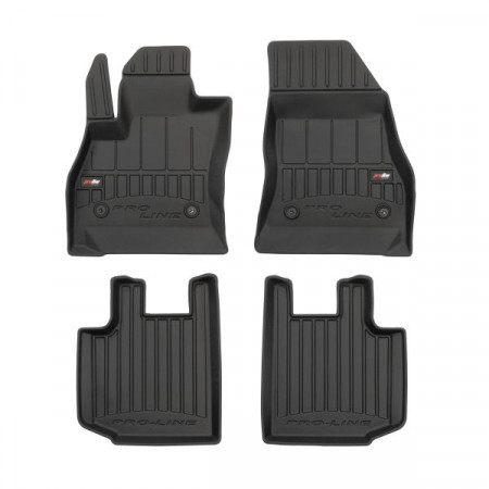 Set covorase cauciuc Floor mats TPE 4 pcs ducts proLine 3D front/rear set colour neagra FIAT 500L 09.12- Minivan FROGUM FRG 3D409767
