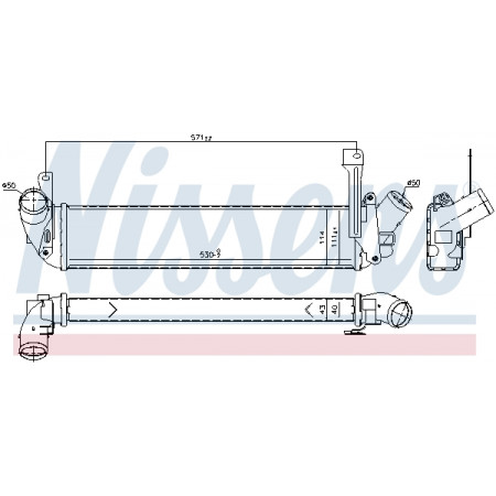 Ladeluftkühler, Kompressor Ladeluftkühler RENAULT KANGOO KANGOO EXPRESS 1.5D 06.05- NISSENS NIS 96198