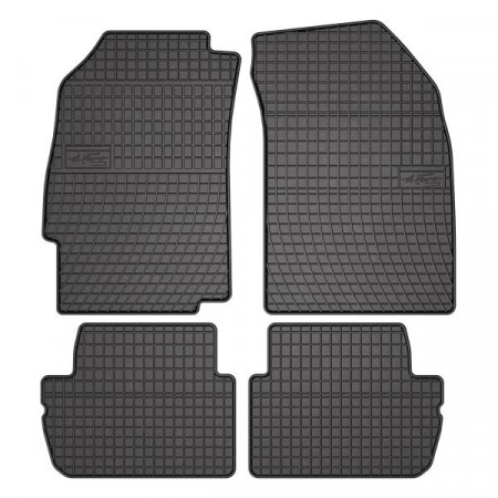 Rubber floor mats Rubber mats 4 pcs BASIC front rear rubber set color black fits OPEL KARL 0115 0318 Liftback FROGUM MMT A040 546627