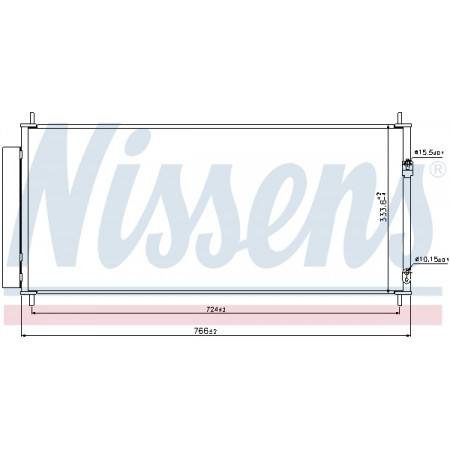 Condensatore, Climatizzatore Condensatore climatizzatore con essiccatore HONDA CR-Z INSIGHT JAZZ III 1.2-1.5H 07.08- NISSENS NIS 940240