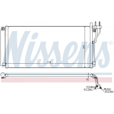 Condensador, ar condicionado Condensador Nissens Hyundai Sonata 05 - NISSENS NIS 94804