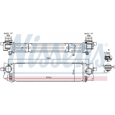 Intercooler, compressor Toevoerluchtkoeler VOLVO S60 III S90 II V60 II XC60 II 2.0/2.0D/2.0H 03.17- NISSENS NIS 961265