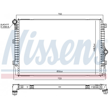 Kühler, Motorkühlung Motorkühler Automatik VW TIGUAN 1.4/2.0D NISSENS NIS 606084