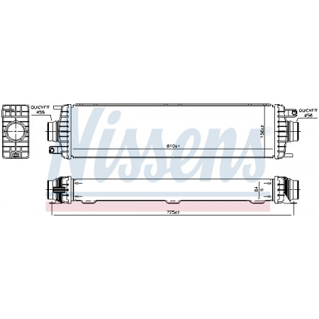 Intercooler, compressore Intercooler JAGUAR F-PACE XE XF II XF SPORTBRAKE 2.0 03.15- NISSENS NIS 961546