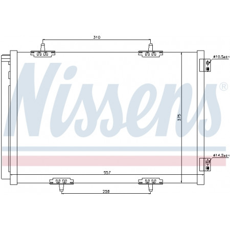 Condensor, airconditioning Nissens Koelradiator Citroen C3 / Peugeot 1007 1.6 HDI 04 - NISSENS NIS 940055