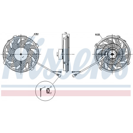 Ventilator, radiator Ventilator radiator  CITROEN EVASION JUMPY I FIAT SCUDO ULYSSE LANCIA ZETA PEUGEOT 806 EXPERT 2.0D 08.99-12.06 NISSENS NIS 85753