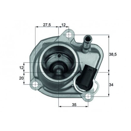 Thermostat, Kühlmittel Kühlsystemthermostat 87C im Gehäuse CHRYSLER PT CRUISER 2.2D 03.02-12.10 MAHLE TI 29 87