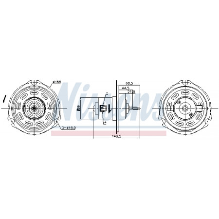 Ventilator, passagiersruimte Luchtblazer DAEWOO LANOS LEGANZA NUBIRA 1.3-2.2 02.97- NISSENS NIS 87058