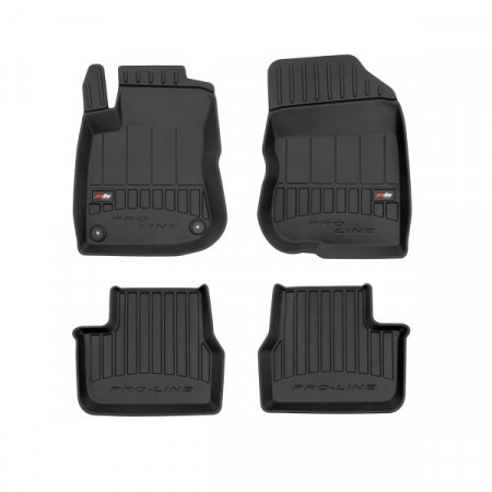Jeu de tapis de sol en caoutchouc Tapis de sol TPE 4 pcs conduits proLine 3D jeu avant/arrière couleur noir PEUGEOT 208 I 03.12-12.19 Berline FROGUM FRG 3D408753