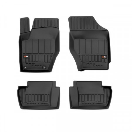 Rubber vloermattenset Vloermatten TPE 4 stuks kanalen proLine 3D set kleur zwart CITROEN C4 C4 I 11.04-07.11 Coupe / Hatchback FROGUM FRG 3D407299