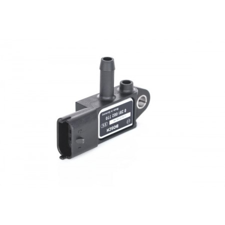 Capteur, pression des gaz d'échappement Capteur de pression des fumées d'échappement numéro de broche 3 ALFA ROMEO 147 159 GT CADILLAC BLS CHEVROLET AVEO CRUZE FIAT 500 BRAVO II CROMA CROMA/KOMBI DOBLO 1.2-3.0D 04.01- BOSCH 0 281 002 770