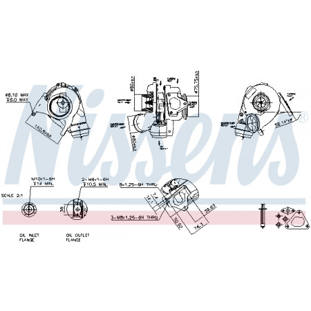 Turbolader Neu mit Dichtungssatz MERCEDES SPRINTER 2-T B901 B902 SPRINTER 3-T B903 SPRINTER 4-T B904 2.1D 04.00-05.06 NISSENS NIS 93051