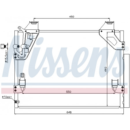 Condensatore, aria condizionata Radiatore Nissens Klim. con essiccatore TOYOTA HI-LUX 05 - Extra Cab NISSENS NIS 940082