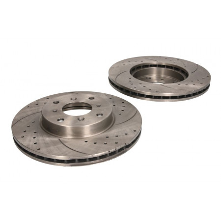 Hoogefficiënte remschijven 2 stuks SPEEDMAX Cut Geboord voor L R buitendiameter 282 mm dikte 23 past op HONDA PRELUDE IV 22 23 0292 0996 C34035JCTUOTUV