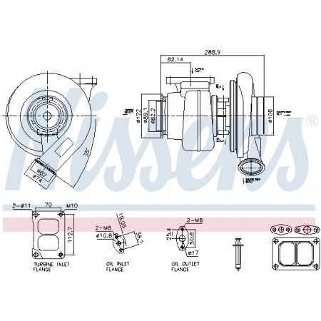 Turbocompresseur Turbocompresseur VOLVO FH FH II FM FM II FMX FMX II D13A360-D13H440 09.05- NISSENS NIS 93584