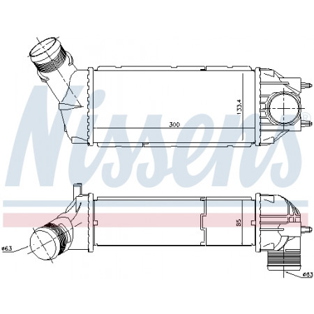 Intercooler, compressor Intercooler CITROEN C4 C4 I PEUGEOT 307 1.6D/2.0D 10.03-07.11 NISSENS NIS 96720