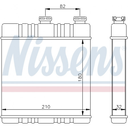 Wärmetauscher, Innenraumheizung 9117283 Nissens Opel Zafira Klimaheizung / - 04 / 99> NISSENS NIS 72660