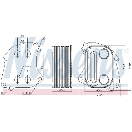 Enfriador de aceite, aceite de motor Enfriador de aceite BMW 1 F20 1 F21 3 F30 F80 1.6 07.11- NISSENS NIS 90963
