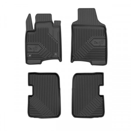 Jeu de tapis en caoutchouc Tapis de sol TPE 4 pcs conduits No. 77 couleurs noir FROGUM FRG77409934