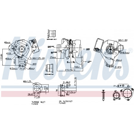 Turbolader Neu mit Dichtungssatz MERCEDES SPRINTER 35-T B906 SPRINTER 3-T B906 SPRINTER 46-T B906 SPRINTER 5-T B906 3.0D 06.06- NISSENS NIS 93272