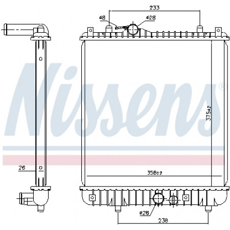 Kühler, Motorkühlung Motorkühler OPEL AGILA 1.0/1.2 NISSENS NIS 630787