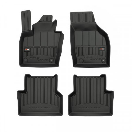 Rubber floor mats set Floor mats TPE 4 pcs ducts proLine 3D front/rear set color black AUDI Q3 06.11-10.18 SUV FROGUM FRG 3D407664