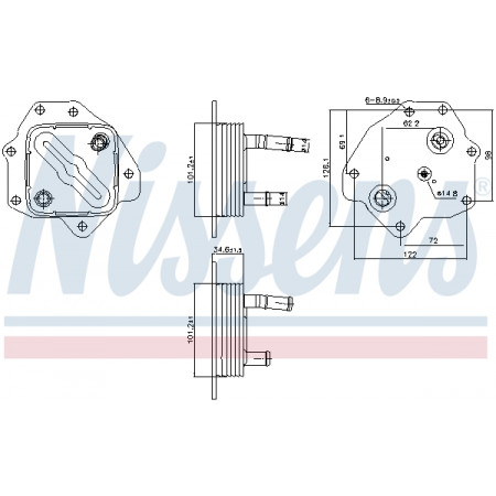 Radiador de óleo, óleo do motor Radiador de óleo LEXUS LX TOYOTA LAND CRUISER 200 4.6/5.7 11.07- NISSENS NIS 91443