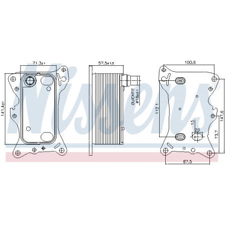 Radiador de óleo, óleo do motor Radiador de óleo MERCEDES A W176 B SPORTS TOURER W246 W242 CLA C117 CLA SHOOTING BRAKE X117 GLA X156 SPRINTER 35-T B907 SPRINTER 35-T B907 B910 1.8D/2.2D 11.11- NISSENS NIS 91266