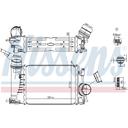 Intercooler, Compressore Intercooler NISSAN QASHQAI II 1.3 08.18- NISSENS NIS 961584