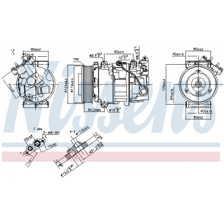 Compressore, Climatizzatore Compressore climatizzatore RENAULT GRAND SCENIC III MEGANE MEGANE III SCENIC III 1.9D/2.0 11.08- NISSENS NIS 890299