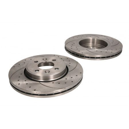 Hocheffiziente Bremsscheibe SPEEDMAX, belüftet, gelocht, vorne links/rechts, Außendurchmesser 280 mm, Dicke 24 mm, 2 Stück, RENAULT CLIO II CLIO III GRAND SCENIC II 1.2-3.0 11.93- SPEEDMAX 5201-01-0863PTUOTUV
