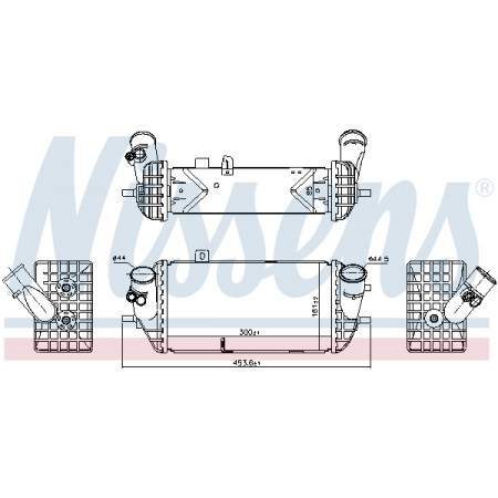 Intercooler, compresseur Intercooler HYUNDAI ACCENT IV I20 ACTIVE I20 II I30 KIA CEE'D PRO CEE'D RIO III RIO IV STONIC 1.1D/1.4D/1.6D 04.11- NISSENS NIS 96144