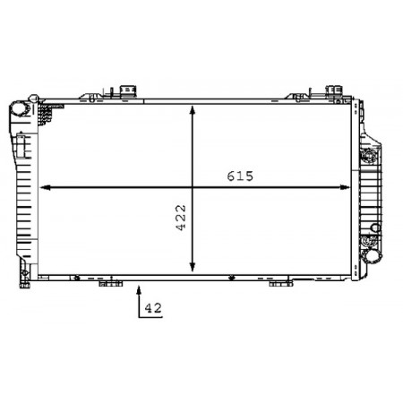 Kühler, Motorkühlung Motorkühler MERCEDES C T-MODEL S202 C W202 2.2D MAHLE CR 231 000S