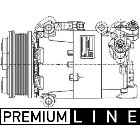 Compresor, climatizare Air-conditioning compressor FORD KUGA I S-MAX 2.0D 05.06-12.14 MAHLE ACP 1360 000P