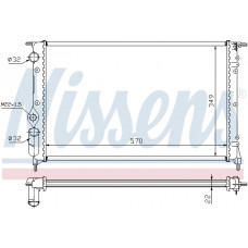 Radiateur, refroidissement du moteur Radiateur moteur Automatique RENAULT 19 I 19 I CHAMADE 19 II 19 II CHAMADE 1.4/1.7/1.8 NISSENS NIS 63925