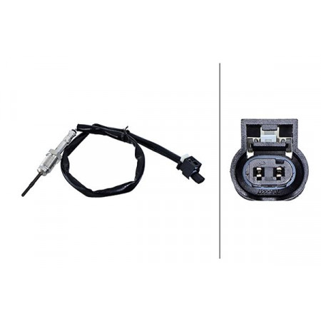 Capteur, température des gaz Sonde de température des gaz d'échappement avant DPF BMW 1 E81 1 E82 1 E87 1 E88 3 E90 3 E91 3 E92 3 E93 5 E60 5 E61 5 F10 5 F11 2.0D/3.0D 06.04-08.17 HELLA 6PT010 376-571