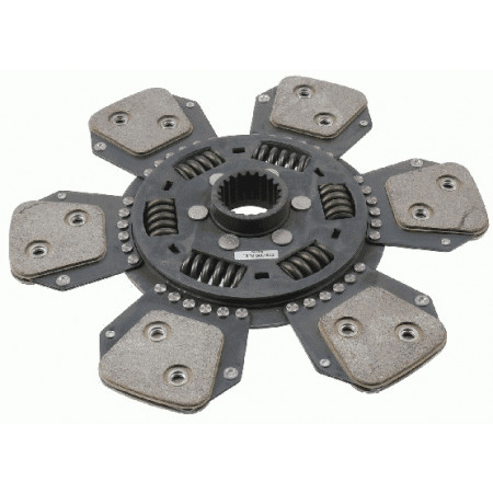 Keramikkupplungsscheibe 350 mm 6 HUERLIMANN ELITE XT LAMBORGHINI FORMULA PREMIUM R SAME ANTARES ANTARES II SILBER 1000.6A/1000.6AT/1000.6WT SACHS 1878 600 533:009