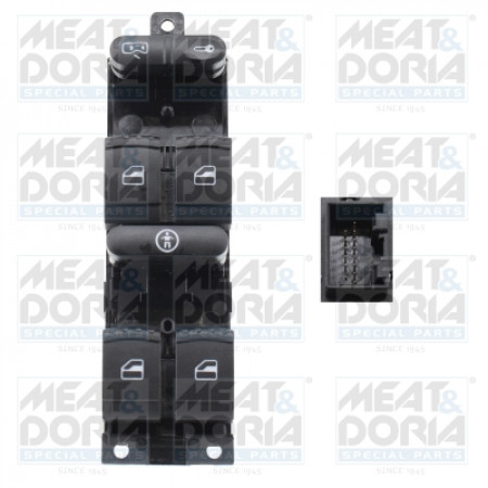Interrupteur, grue de fenêtre Interrupteur de lève-vitre de voiture avant L FORD GALAXY I SEAT ALHAMBRA VW SHARAN 1.8-2.8 09.95-03.10 MEAT & DORIA MD26480