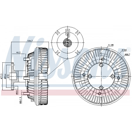 Embreagem, ventilador do radiador Embreagem do ventilador MAN EM G G90 L2000 M 2000 L M 2000 M M90 NM SL II D0226MF-D0836LFL05 10.79- NISSENS NIS 86226
