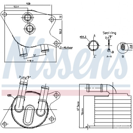 Ölkühler, Motoröl Ölkühler BMW 1 F40 2 F45 2 GRAN COUPE F44 2 GRAN TOURER F46 2 GRAN TOURER VAN F46 X1 F48 X2 F39 MINI F55 F56 F57 CLUBMAN F54 2.0/2.0D 09.13- NISSENS NIS 91398