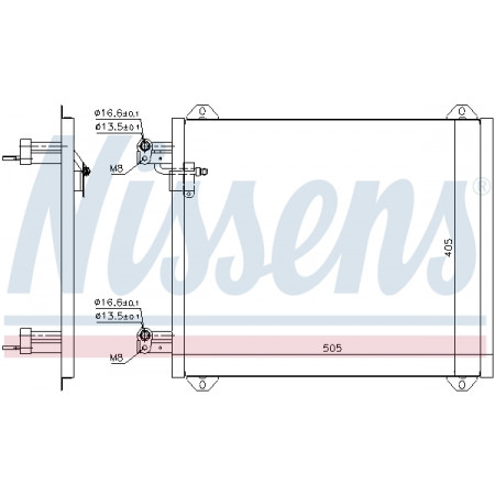 Condensor, airconditioning Nissens koelradiator D 8ZO.260.403 AUDI A 2 1.4 TDI 2000/02> NISSENS NIS 94584