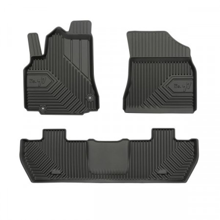 Satz Gummimatten Fußmatten TPE 3 St. Kanäle Nr. 77 vorne/hinten set farbe schwarz CITROEN BERLINGO BERLINGO MULTISPACE BERLINGO/MINIVAN PEUGEOT PARTNER PARTNER ORIGIN/MINIVAN PARTNER TEPEE 07,96- FROGUM FRG77407251